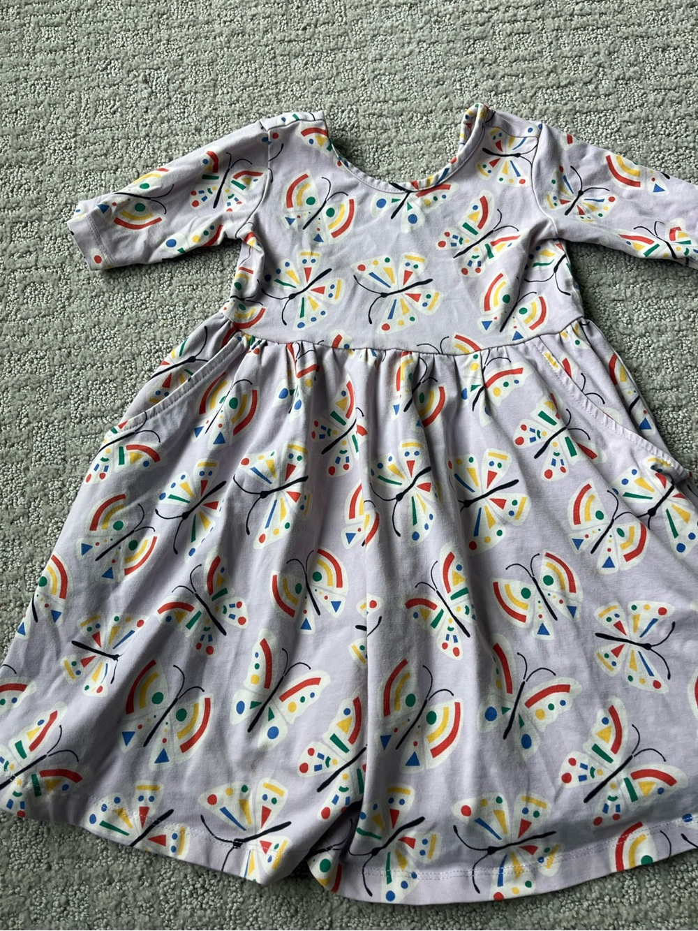 Hanna Andersson Purple Butterfly skater dress 110cm/US 4
